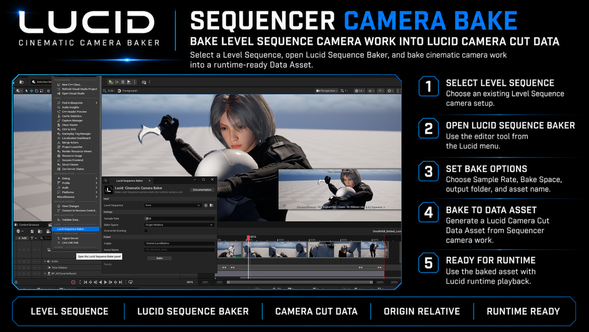 Sequencer Camera Bake feature overview